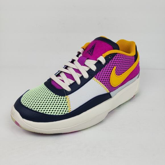 Nike JA 1 SE "Welcome To Camp" Youth Sz 5Y Womens Sz 6.5 Navy Purple Gold Shoes - Picture 2 of 11